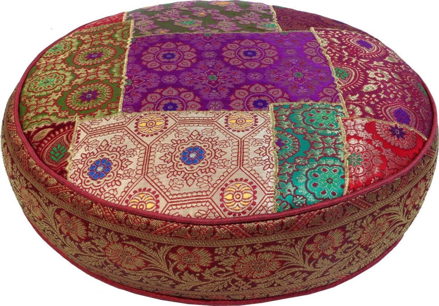 Guru-Shop Sitzkissen Orientalisches rundes Patchwork Kissen 50 cm,.. Bild 1