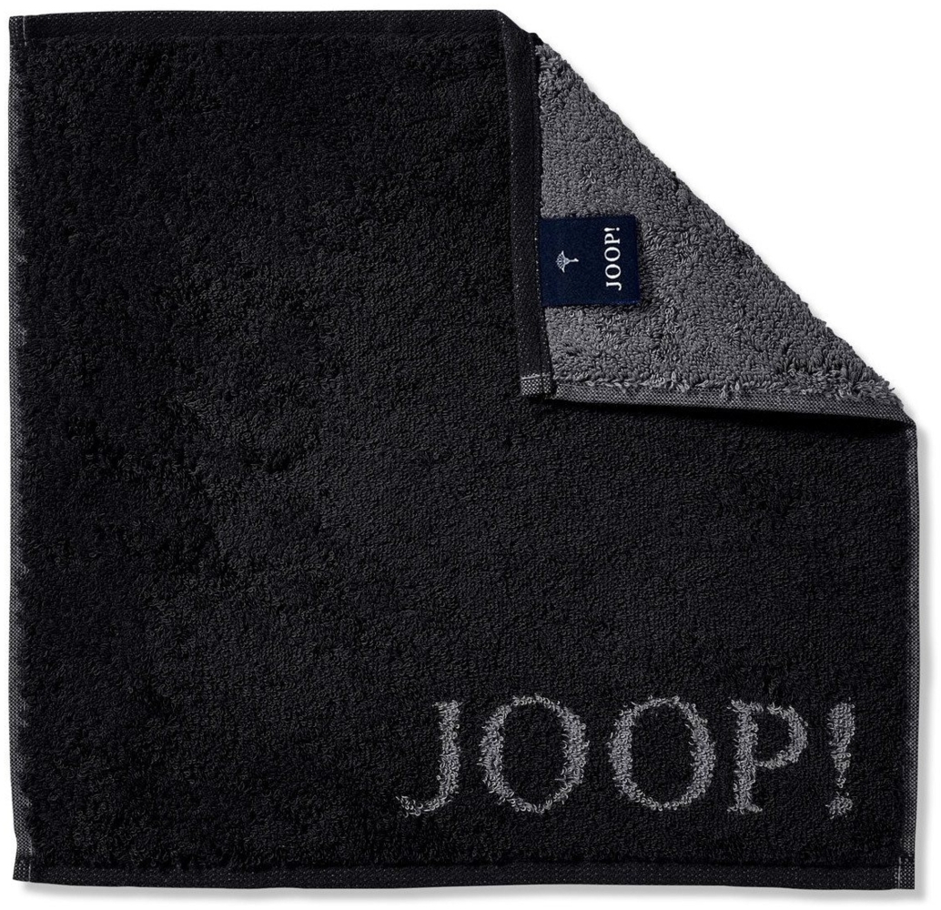 JOOP! Handtücher JOOP! Seiftuch Classic Doubleface 1600, 90 Schwarz/Anthrazi, Baumwolle (1-St) Bild 1