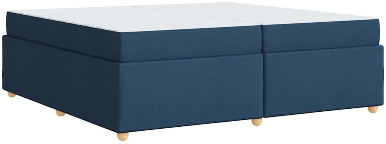 vidaXL Bettrahmen mit Matratze Blau 200 x 200 cm Stoff 3399383 Bild 1