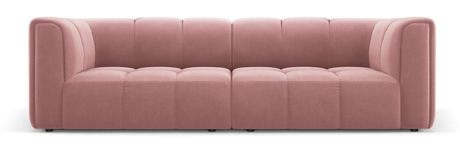 Micadoni Modulares Sofa Serena 3-Sitzer Samtstoff Rosa Bild 1