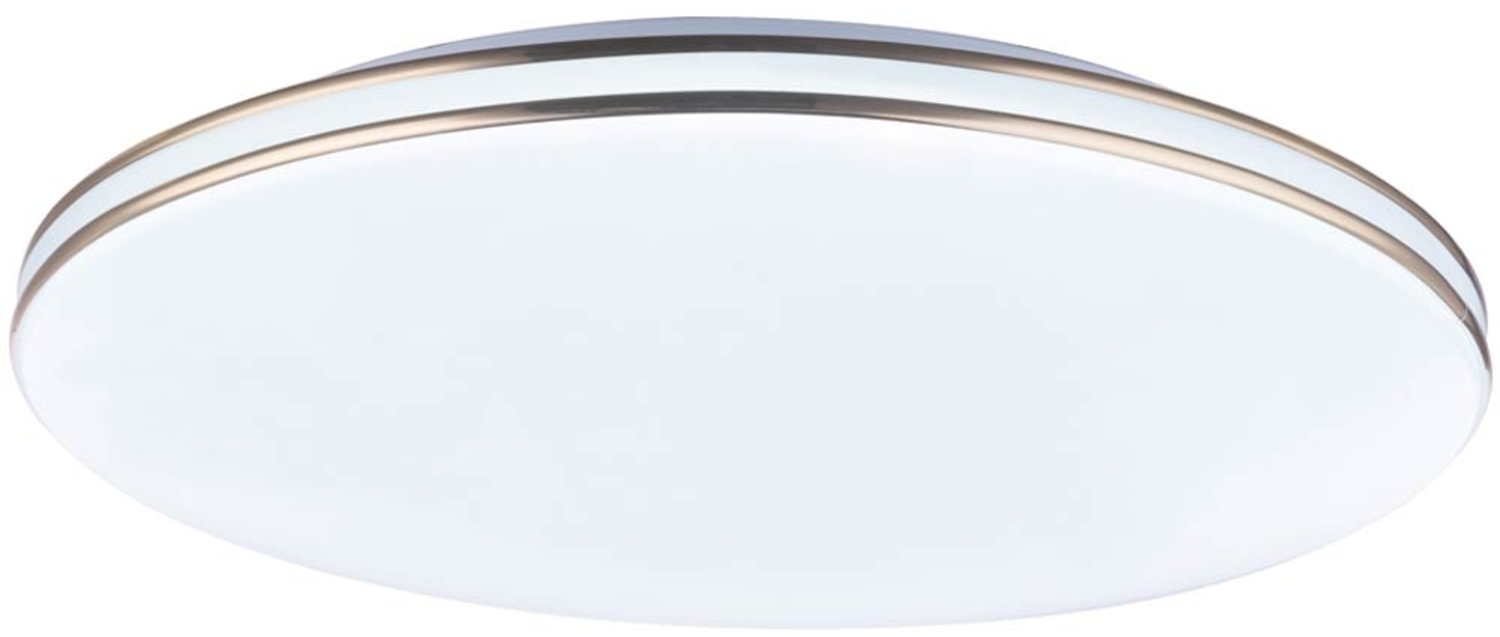 LED Deckenleuchte, opal, Chrom, rund, D 37 cm Bild 1