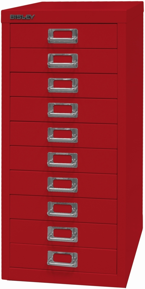 Bisley MultiDrawer™, 29er Serie, DIN A4, 10 Schubladen, Farbe kardinalrot Bild 1