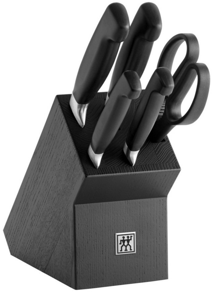 Zwilling Four Star Black 6 EL Blockgeschmiedete Küchenmesser mit Schere Bild 1