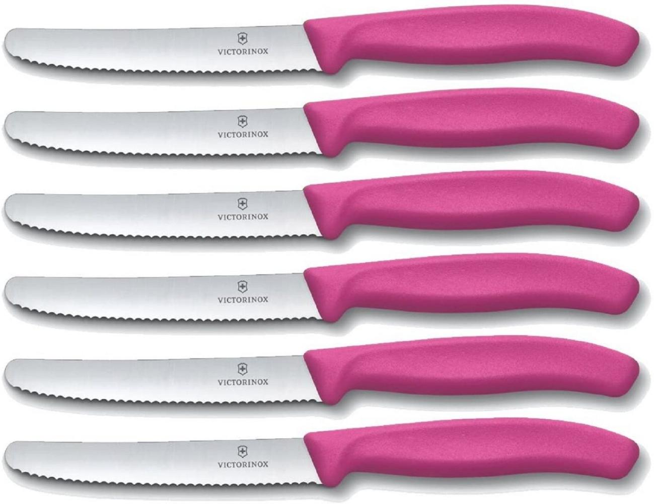 6 Stück Victorinox Tafelmesser Swiss Classic Pink Bild 1