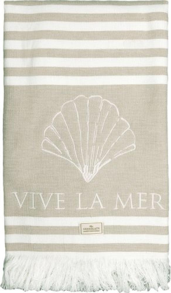 Greengate Duschtuch Vive la Mer Sand (70x140 cm) COTBTA140WVIM5904 Bild 1