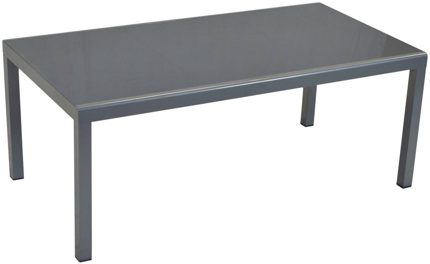 Gartentisch, Halbrundprofil, 190 x 100 cm, silber Bild 1