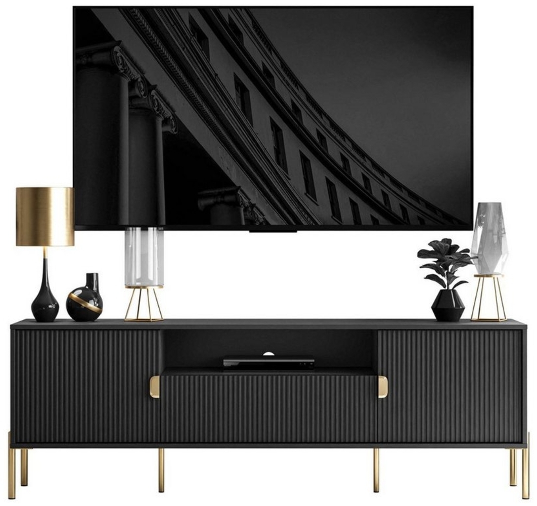 Lookway Lowboard DALIA 180 cm RTV Schrank mit Riffel-Front Bild 1