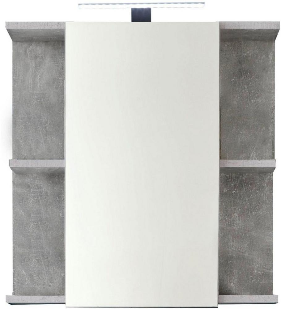 trendteam Spiegelschrank Badezimmerschrank mit Beleuchtung Beton Stone 60 x 62cm Bild 1