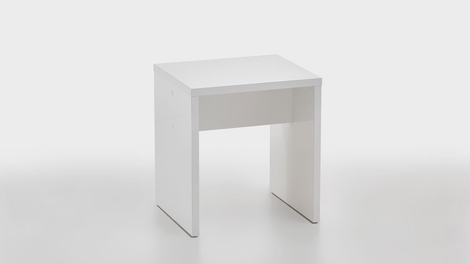 Hocker SCHMINKI Sitzhocker in weiß Edelglanz 40x44 cm Bild 1