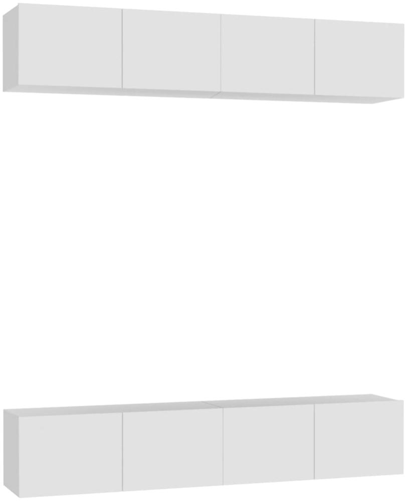 vidaXL TV-Schränke 4 Stk. Weiß 80x30x30 cm Holzwerkstoff 3074451 Bild 1