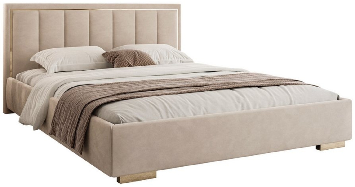 Lookway Polsterbett AURELIA mit Bettkasten und Metallgestell 140x200, ohne Matratze Bild 1
