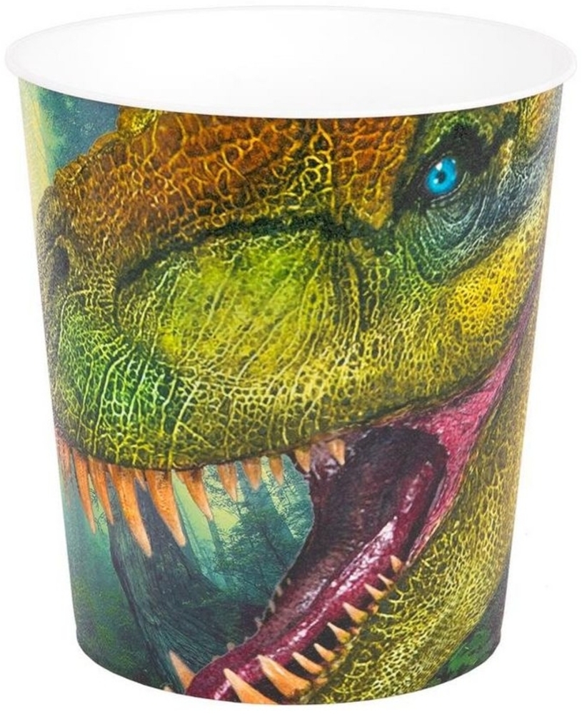 Idena Papierkorb Dinosaurier Motiv, 9 Liter, Kunststoff, Mülleimer für Kinderzimmer, Grün Bild 1