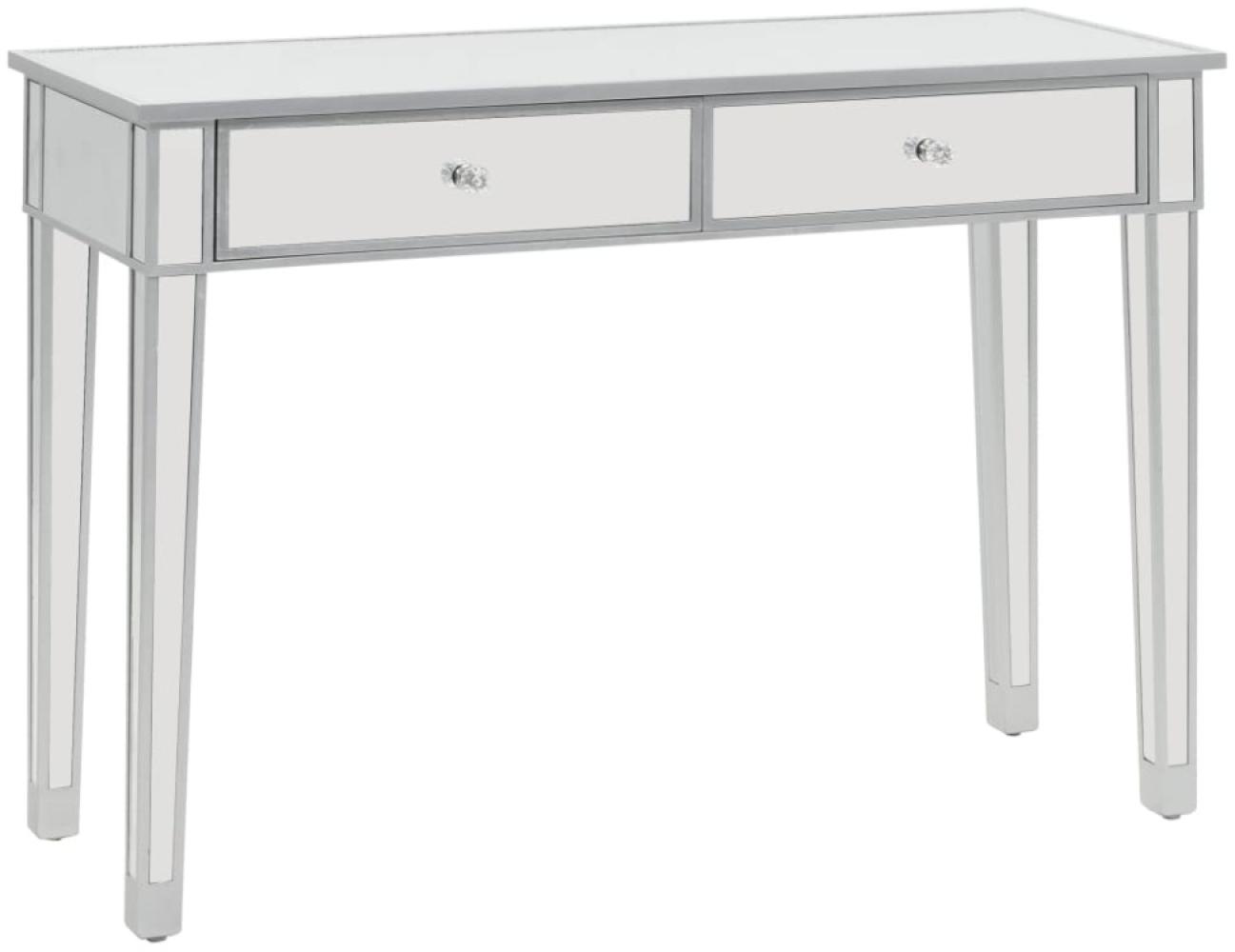 vidaXL Verspiegelter Konsolentisch aus MDF und Glas 106,5x38x76,5 cm 246660 Bild 1