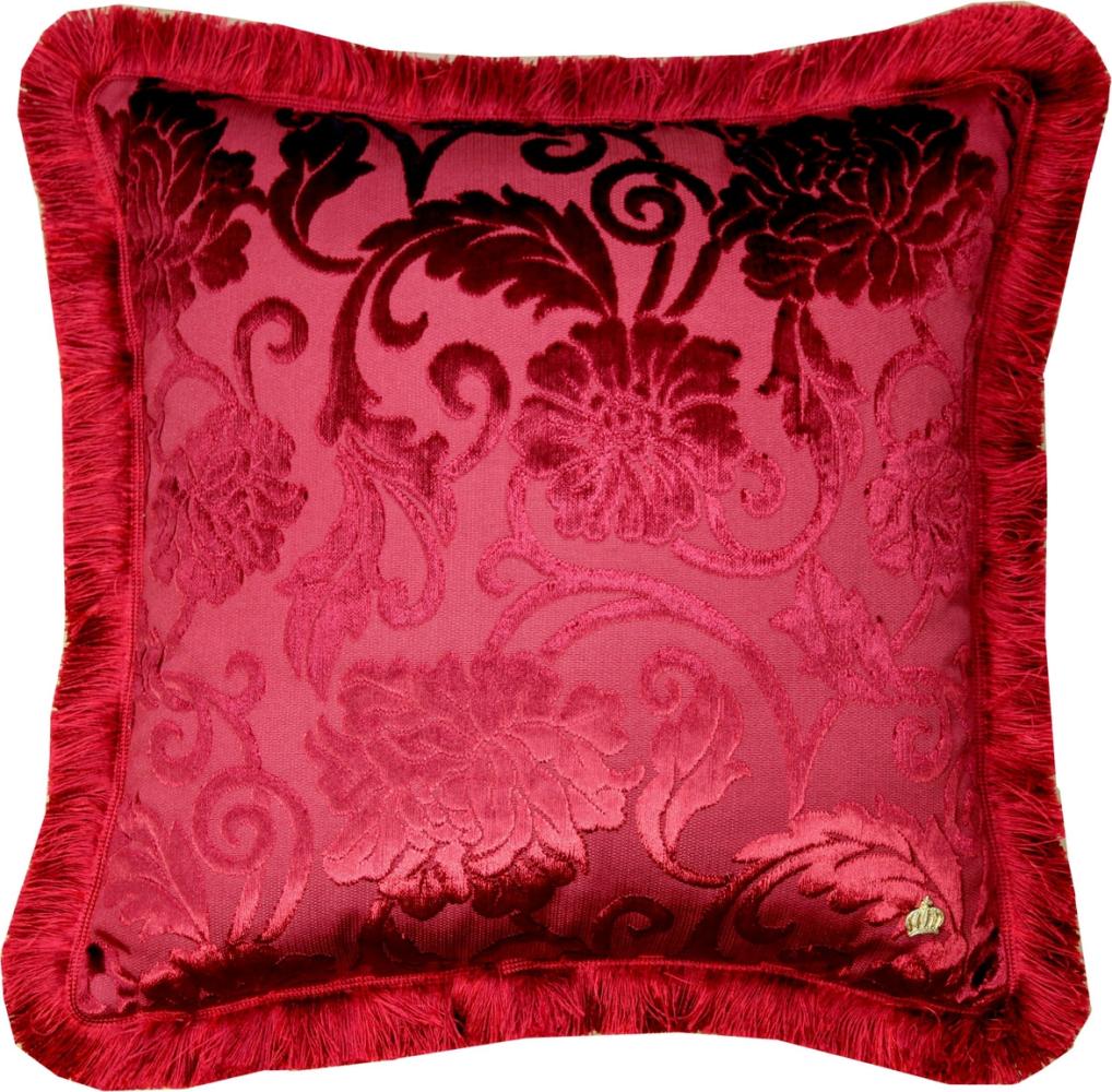 Luxus Kissen Pompöös by Casa Padrino von Harald Glööckler Elegance Collection Barock Muster Bordeaux Rot 50 x 50 cm - Luxuskissen Bild 1