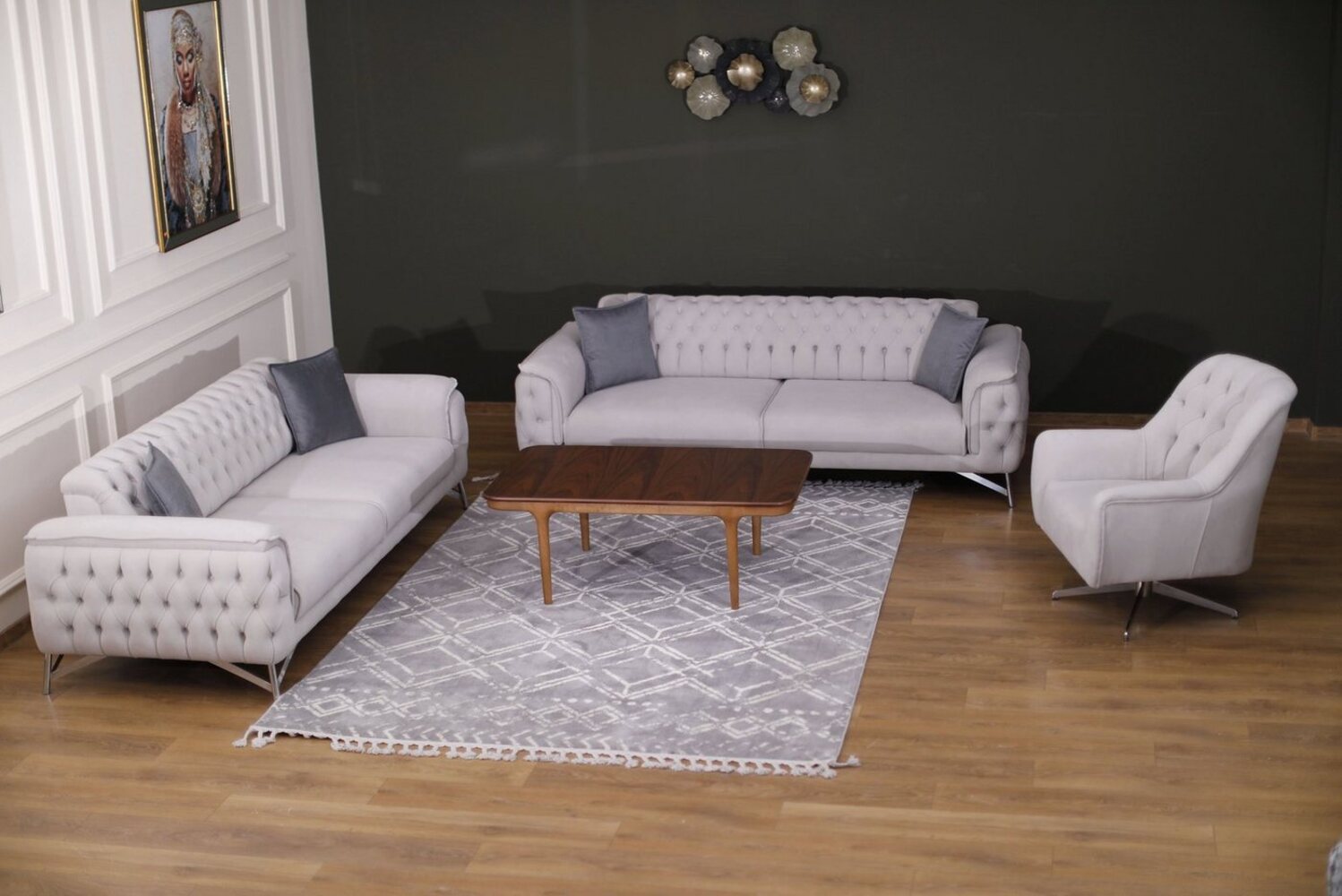 Möbeldreams Sofa Sofa-Set Alena 3-3-1 / Modernes Designer-Sofa, Schlaffunktion Bild 1