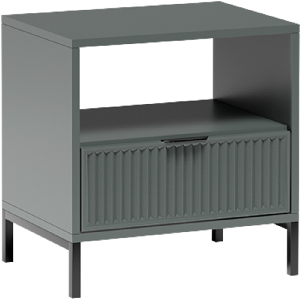 AX LIVING grüner Nachttisch mit Schublade Berlinette7 54,4x55,1x40,6cm Bild 1