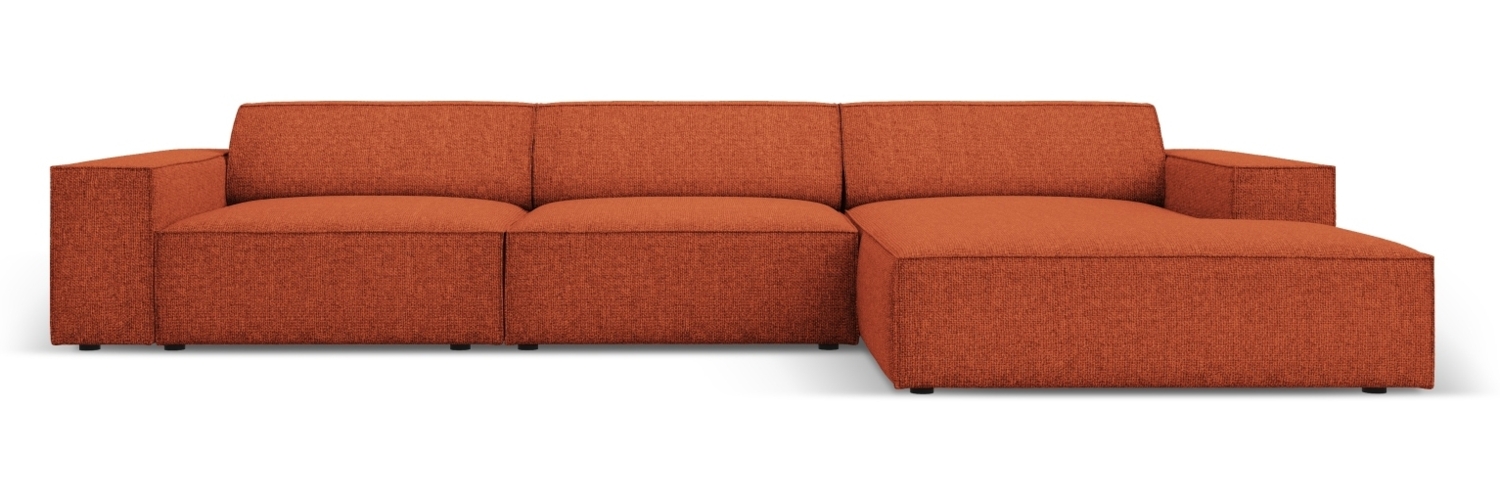 Micadoni Ecksofa Jodie 4-Sitzer Rechts Chenille Haga Terrakotta Bild 1