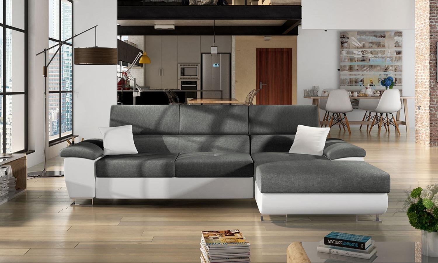 Ecksofa Cotere Mini, Seite: Rechts, Farbe: Soft 017 + Lux 06 + Soft 017 Bild 1