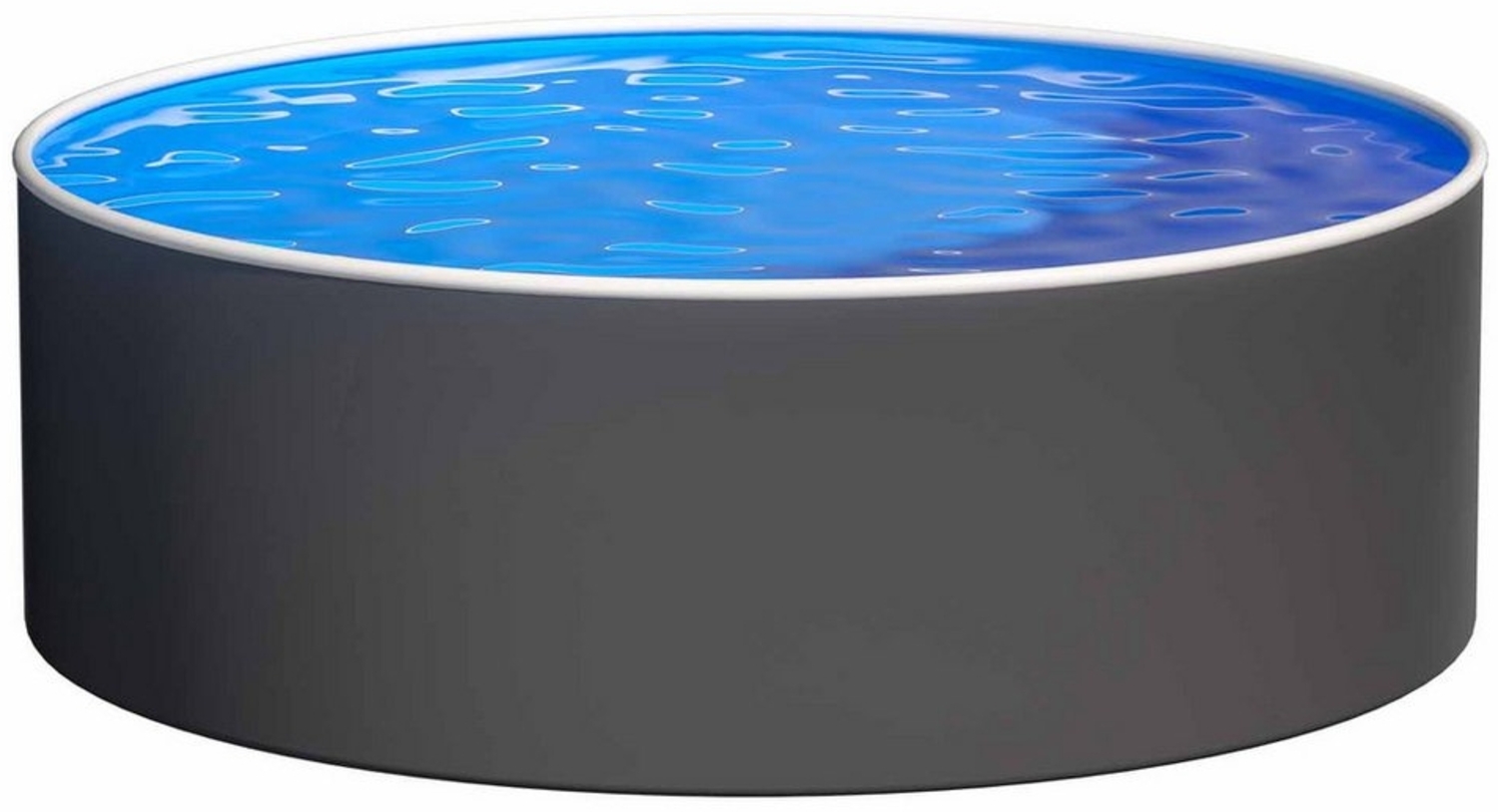 Azuro Deluxe Stahlwandpool - Graphite/Weiß - Rund Ø 360 x 120 cm Bild 1