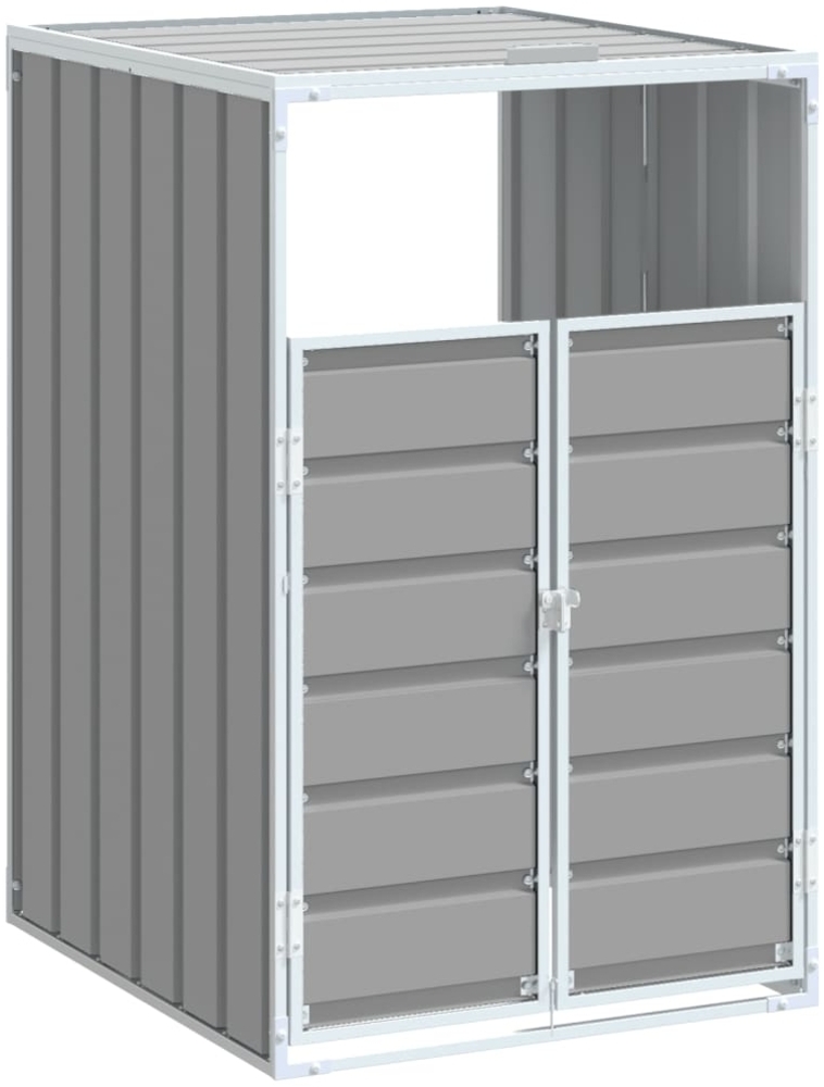 vidaXL Mülltonnenbox für 1 Tonne Grau 72x81x115 cm Stahl 4006172 Bild 1