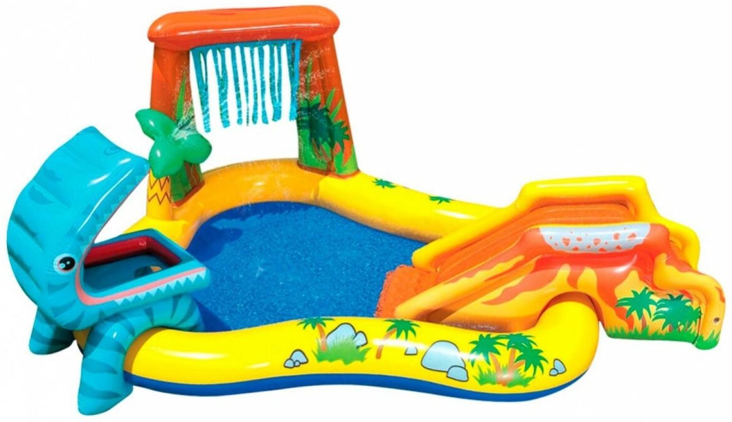 Intex 'Playcenter Dinosaurier' Planschbecken, 249 x 109 x 191 cm, aufblasbar, mit Rutsche Bild 1