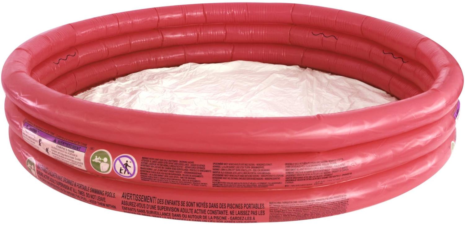 BESTWAY Planschbecken 3 Ring rot Kinder Baby Pool 122x25 cm Bild 1