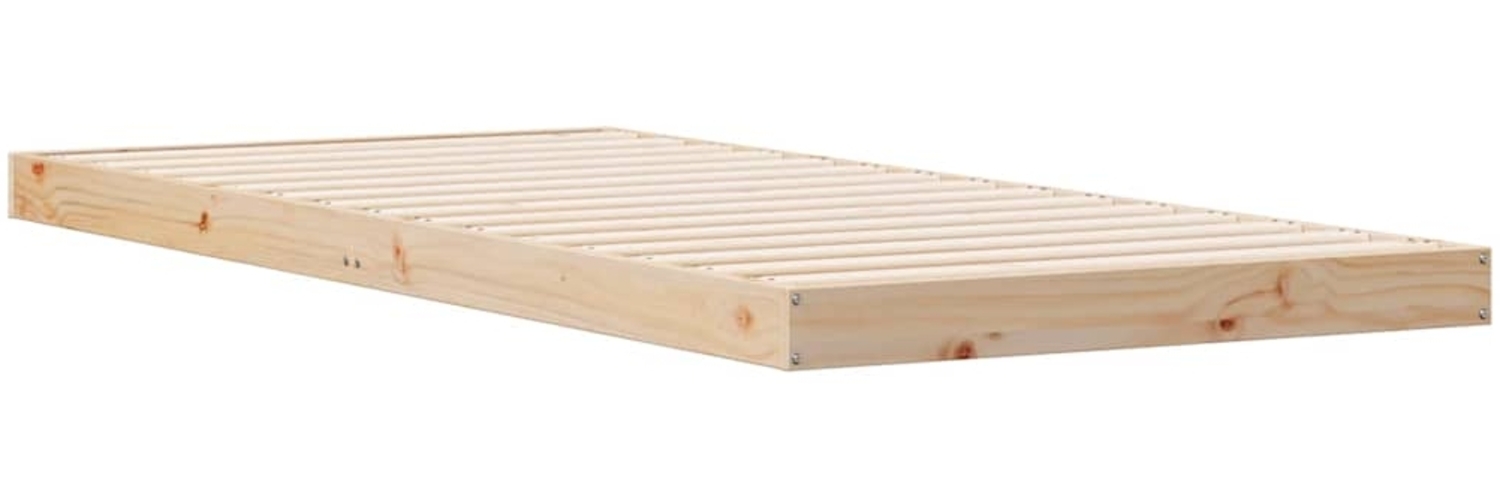 vidaXL Bodenbettgestell Natur 80 x 220 cm Massivholz Kiefer 869746 Bild 1
