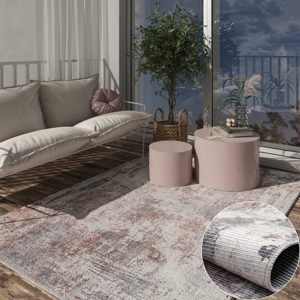Wohnando Teppich MY-RUG Ishaan, Waschbarer Teppich 180x120cm, rechteckig, Höhe: 3 mm, modernes Design, waschbar bis 30°C, In- und Outdoor geeignet Bild 1