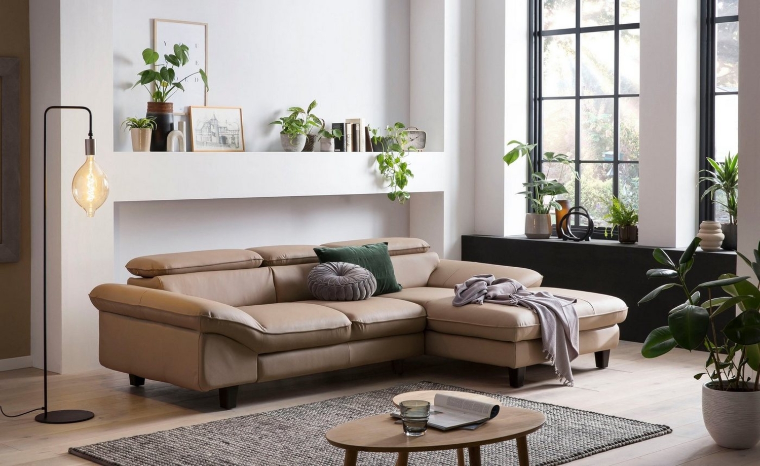 Home affaire Ecksofa Pilot L-Form, wahlweise mit Bettfunktion und Bettkasten Bild 1