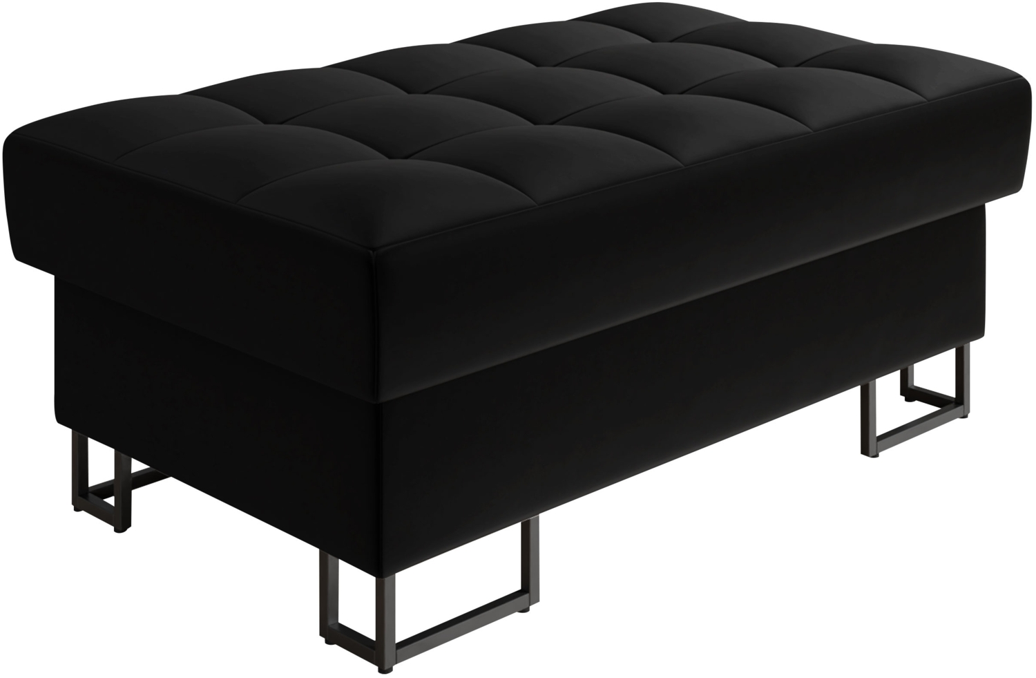 Polsterhocker 'Laris' Magic Velvet schwarz Bild 1