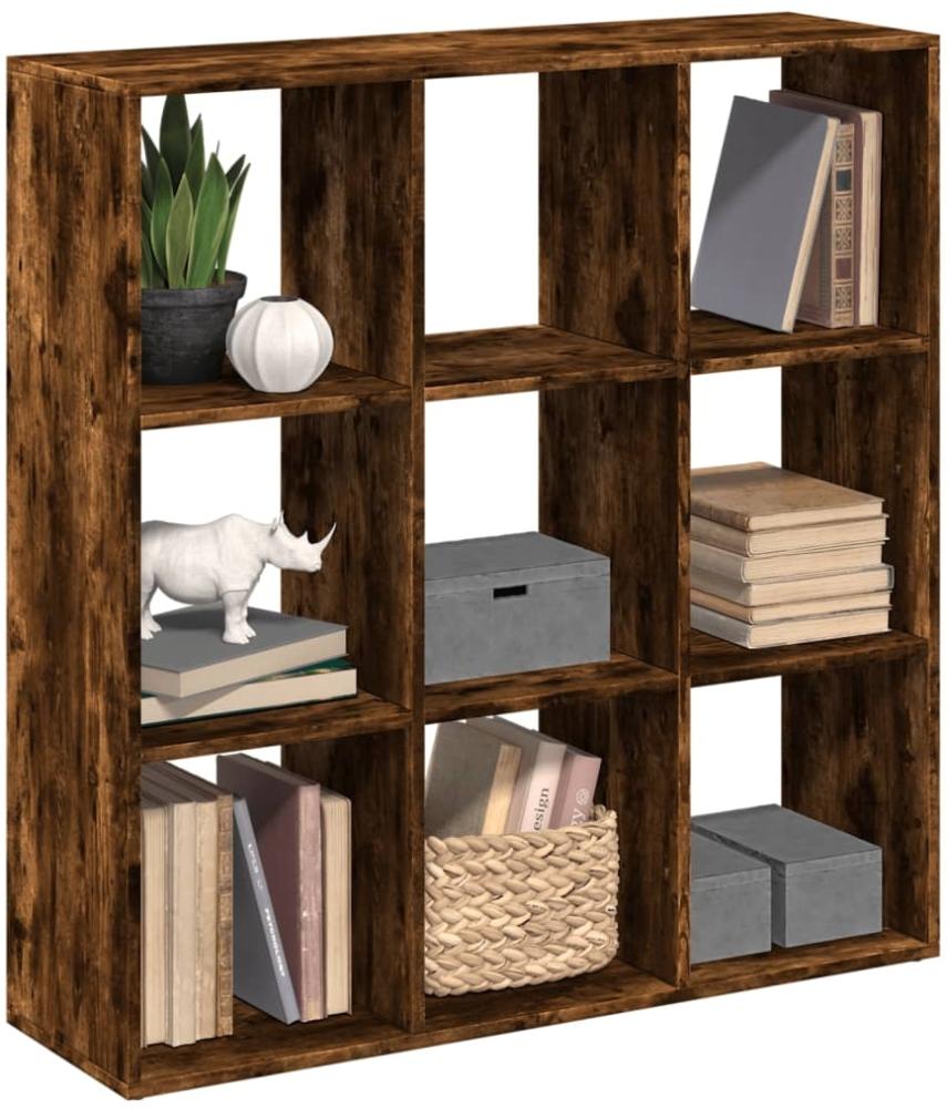 vidaXL Raumteiler-Bücherregal Räuchereiche 102x29x103,5 cm 858043 Bild 1