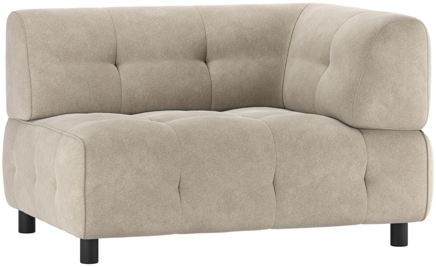 Modulsofa Louis aus gewebten Stoff Rechts, Creme Bild 1