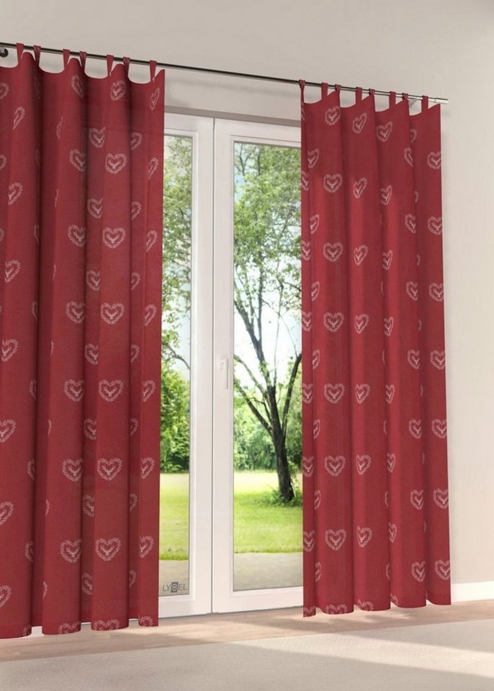 Stickereien Plauen Vorhang Hirsch, Schlaufen (1 St), blickdicht Bild 1