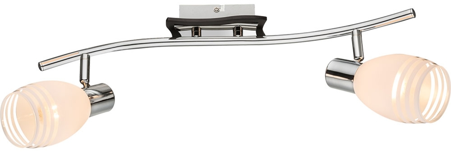 Deckenleuchte, Metall, Chrom, Glas, weiß, Spot Bild 1