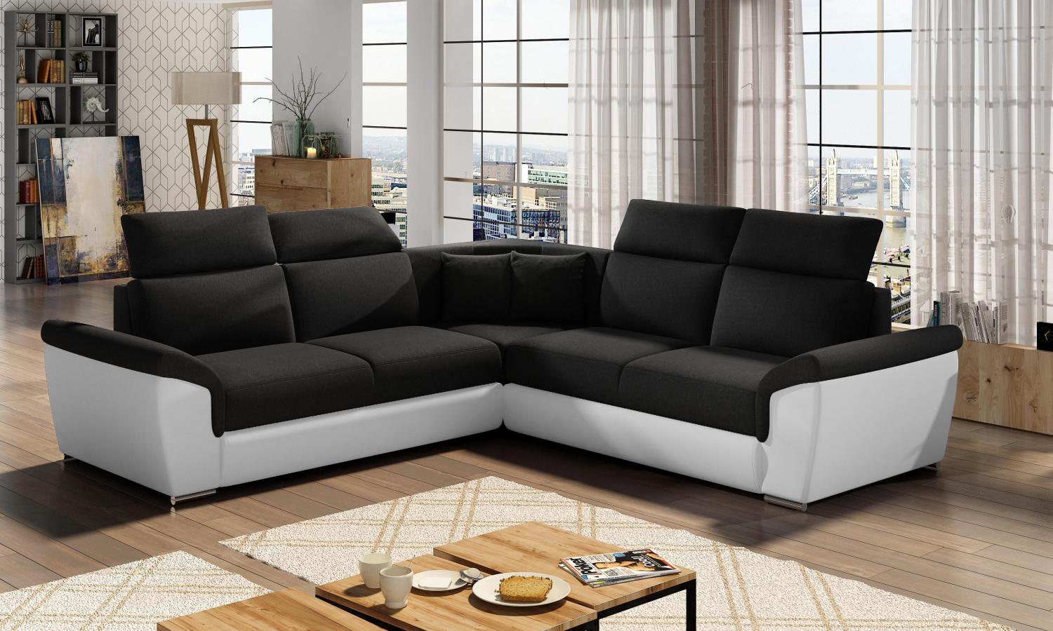 Wohnideebilder Federico Schwarz Ecksofas & Eckcouches Fed_19 Bild 1