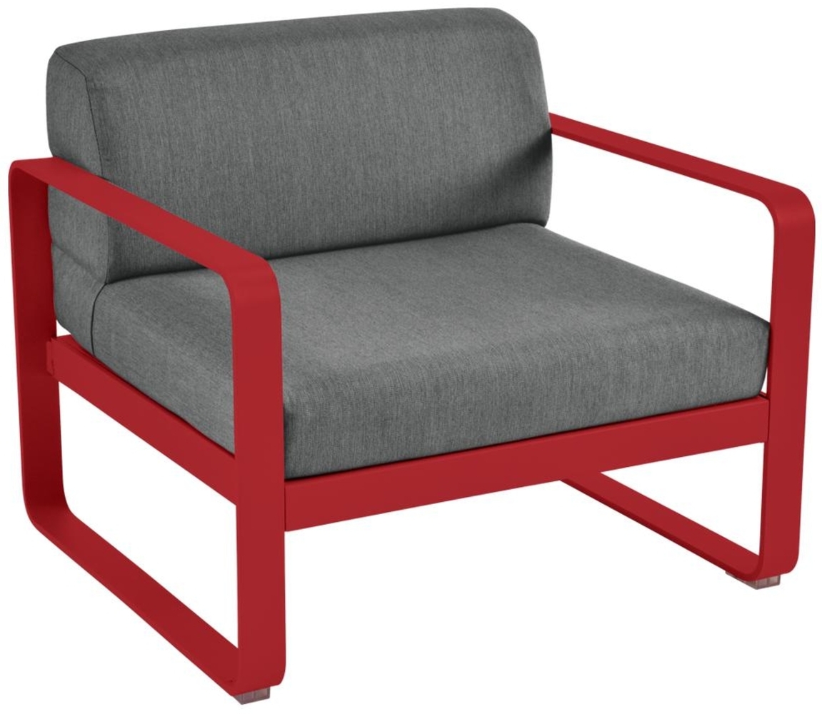 Bellevie Lounge-Sessel Outdoor 67 Mohnrot A3 Graphitgrau Bild 1