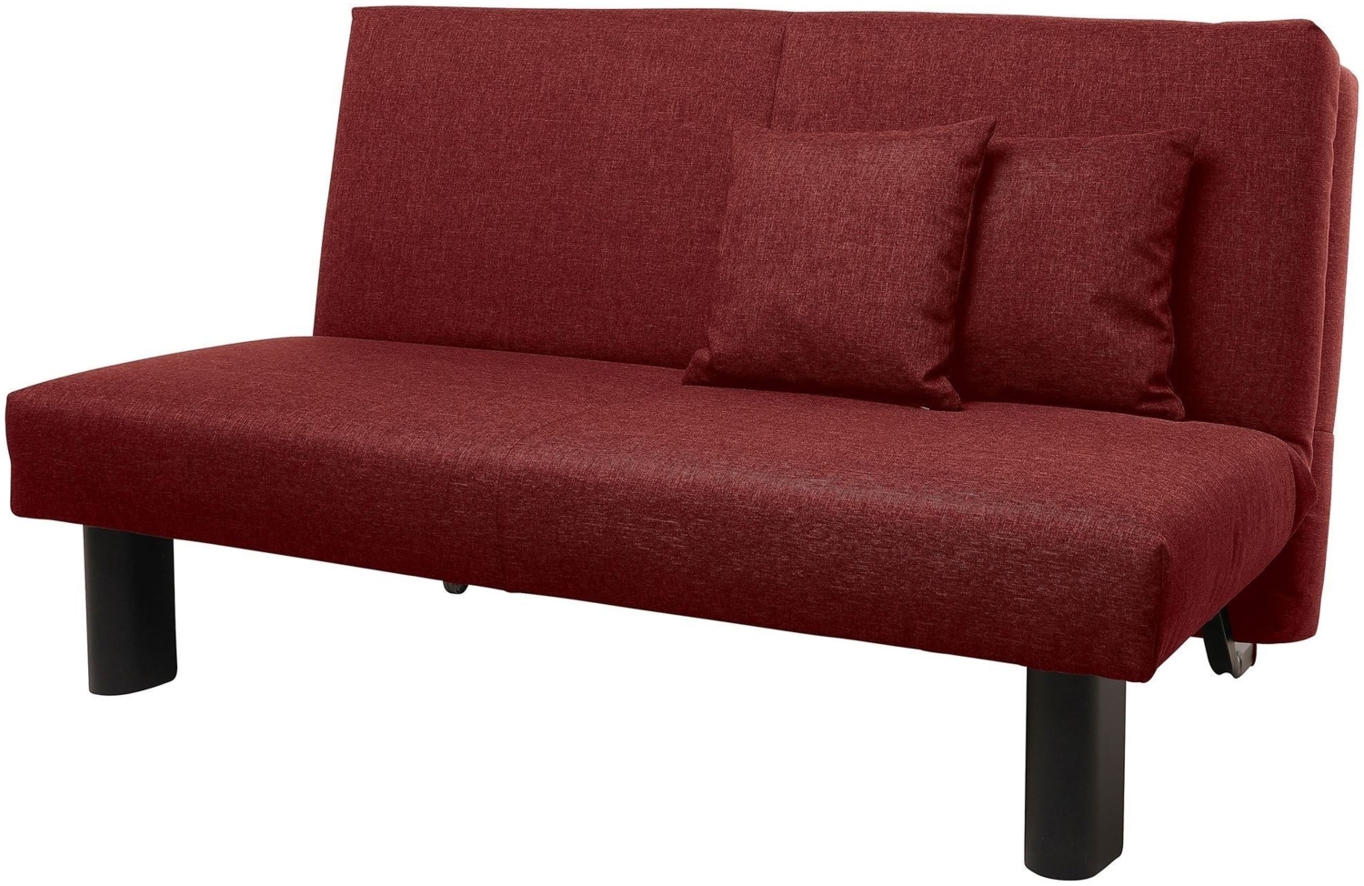 Faltsofa Kalomira Bezug Flachgewebe Metall schwarz / rot 21496 Bild 1