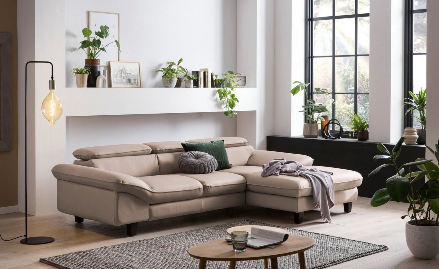 Home affaire Ecksofa Pilot L-Form, wahlweise mit Bettfunktion und Bettkasten Bild 1