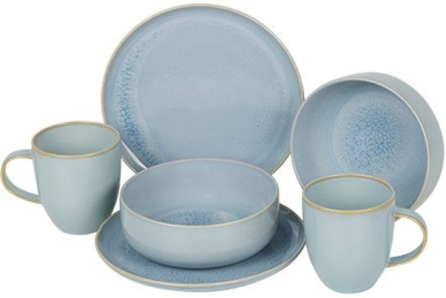 like. by Villeroy & Boch Crafted Blueberry Frühstücks-Set für 2 Personen / 6 Teile Bild 1