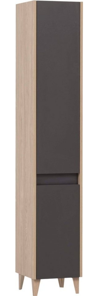 SCHILDMEYER Hochschrank Badschrank Highboard Badmöbel anthrazit 30,2x170x33 cm Bild 1