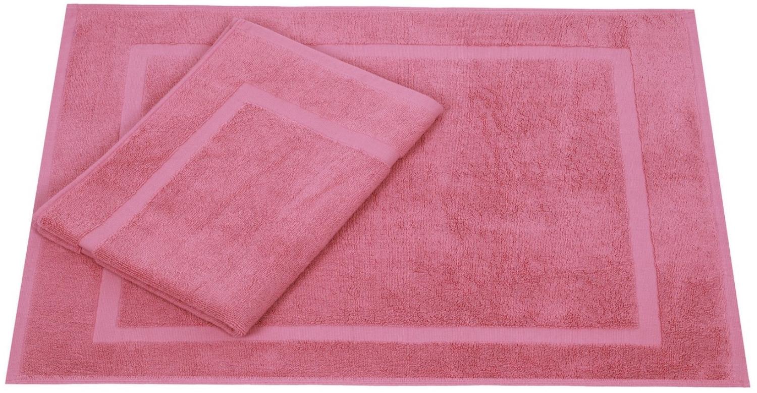 Betz Badematte 2er Set Badvorleger Premium Badematte Badteppich Größe 50x70 cm, beidseitig nutzbar, Baumwolle, Qualität 650g/m² Bild 1