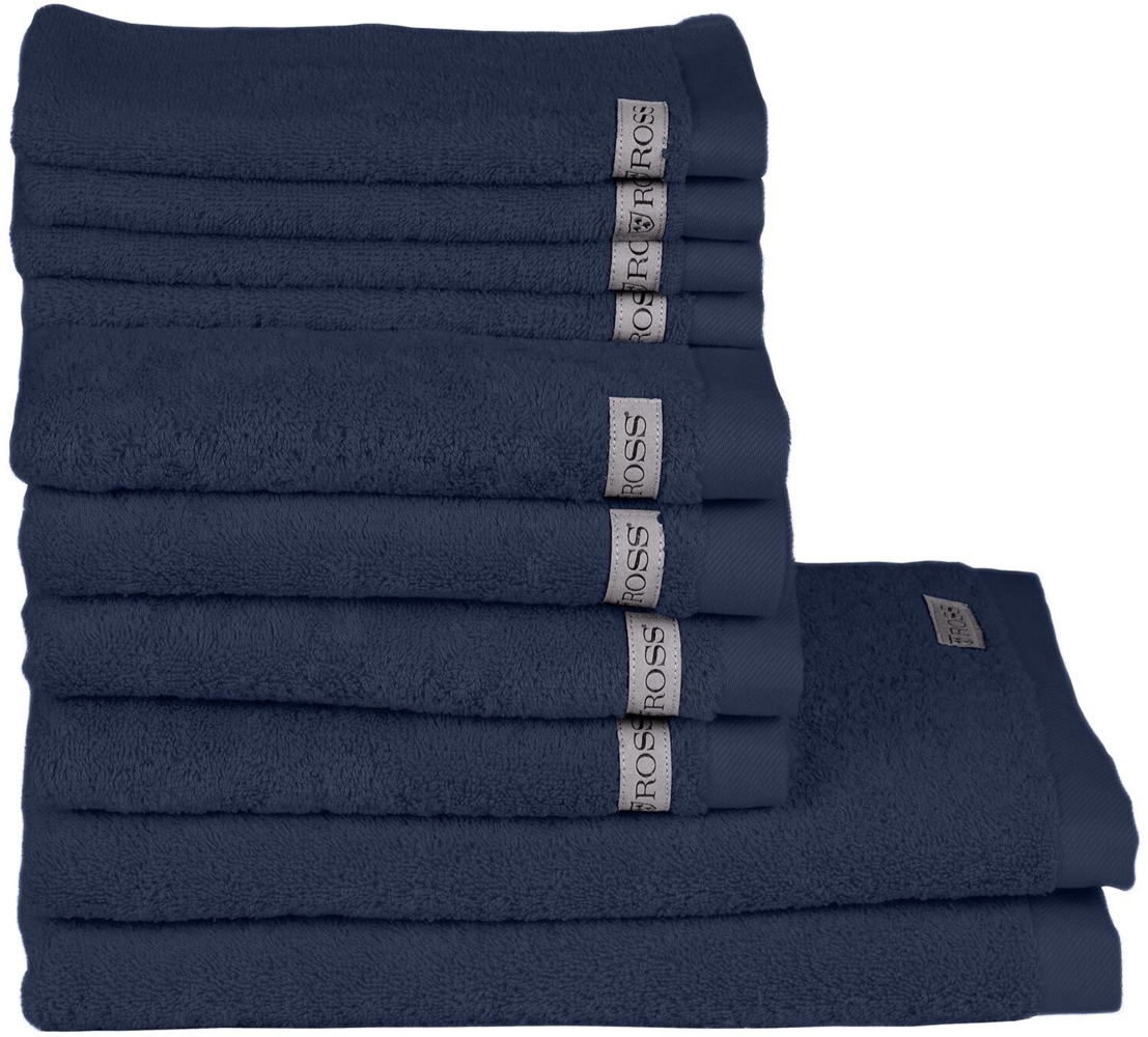 Ross Uni-Walk Handtücher Sinfonie 4009, Set 10-tlg | 4x Gästetuch 30x50 cm + 4x Handtuch 50x100 cm + 2x Duschtuch 70x140 cm | denim Bild 1