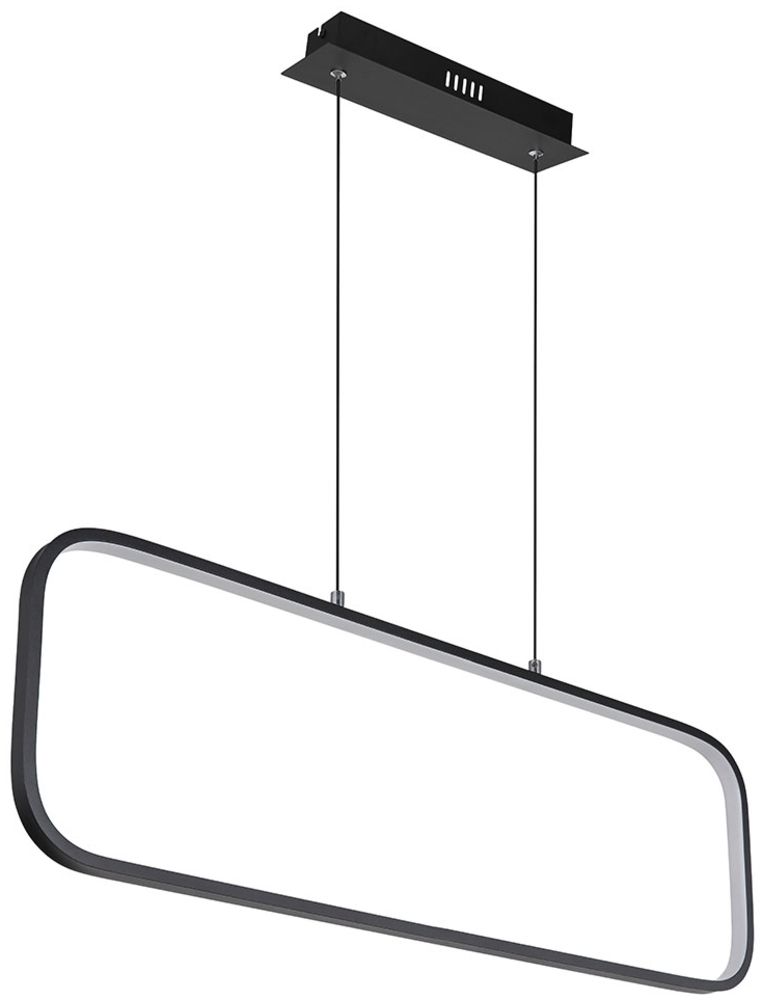 LED Hängeleuchte, schwarz matt, opal, 24 Watt, H 120 cm Bild 1