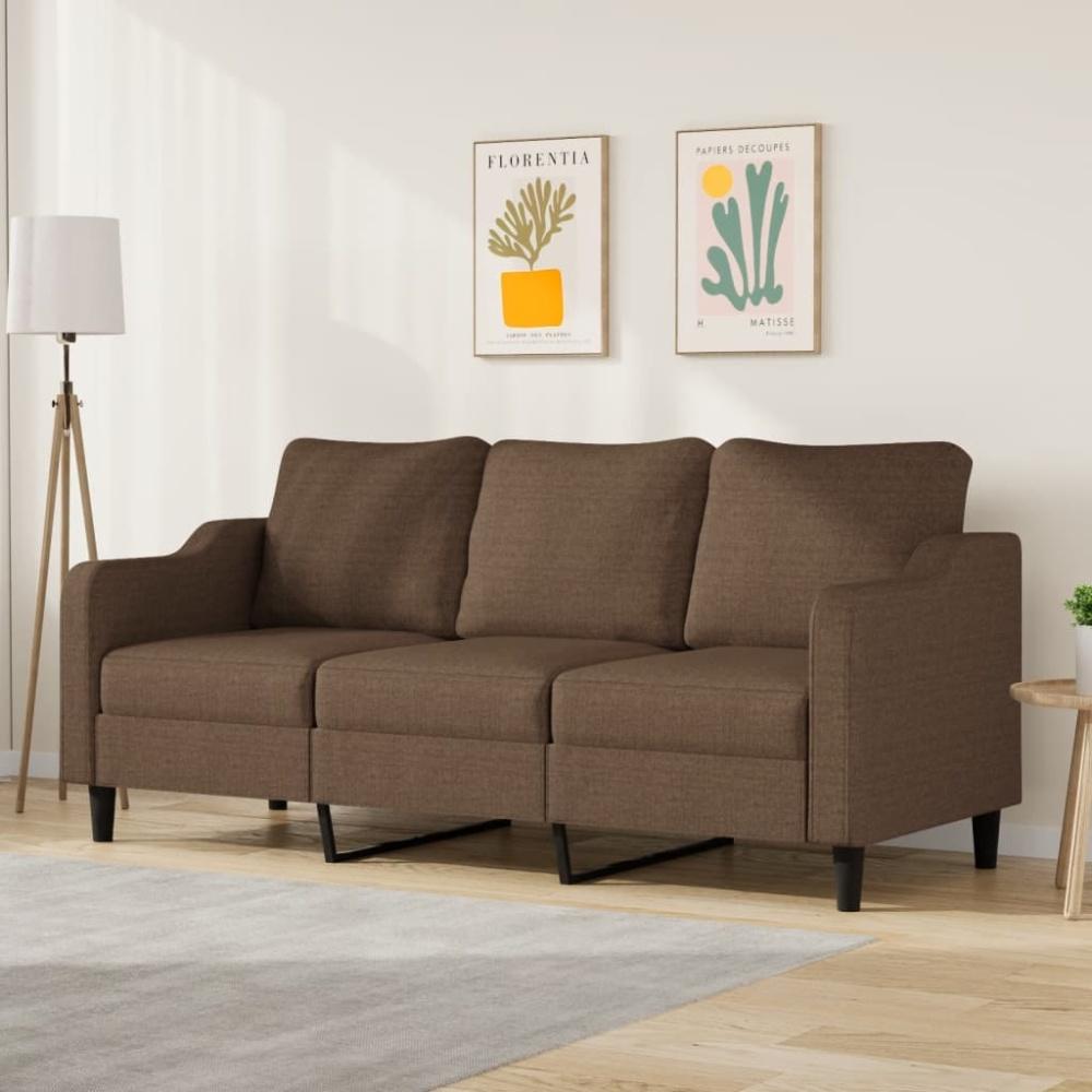 vidaXL 3-Sitzer-Sofa Braun 180 cm Stoff 359370 Bild 1