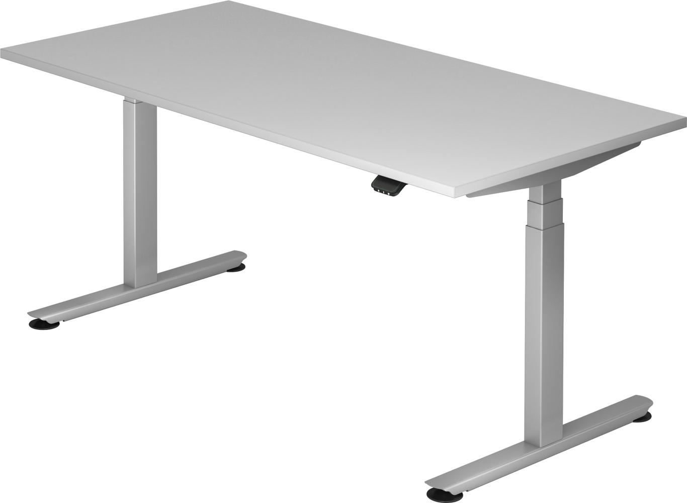 bümö® smarter Schreibtisch Serie-XDLB elektrisch höhenverstellbar mit Bluetooth & App-Steuerung 160 x 80 cm in grau Bild 1