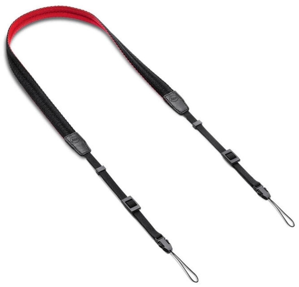 Leica Trageriemen SOFORT, Stoff, schwarz-rot Bild 1