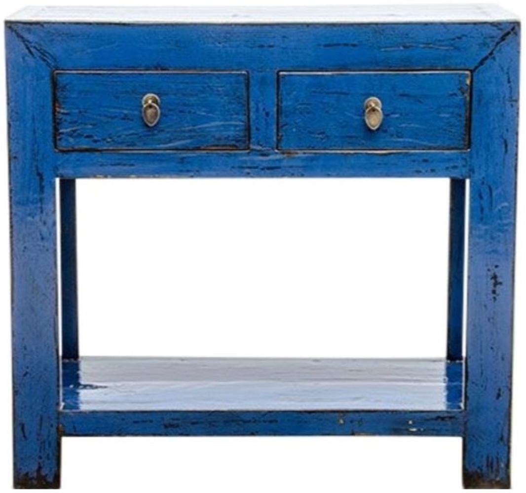 Casa Padrino Landhausstil Konsole Antik Stil Blau 90 x 40 x H. 85 cm - Landhausstil Möbel Bild 1