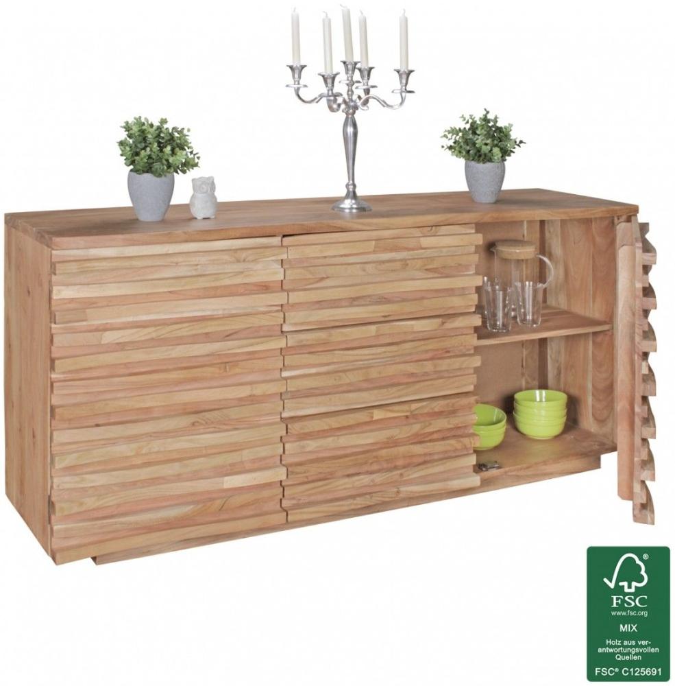 Sideboard Kommode AVOS Akazie massiv 160x45x75 cm Landhausstil Bild 1