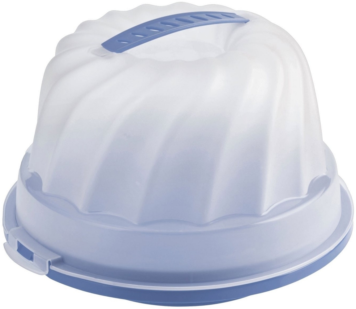 ROTHO Allzweckkorb Gugelhupf-Kuchenbehälter FRESH, Blau, B 30,5 cm, Kunststoff, mit Deckel Bild 1