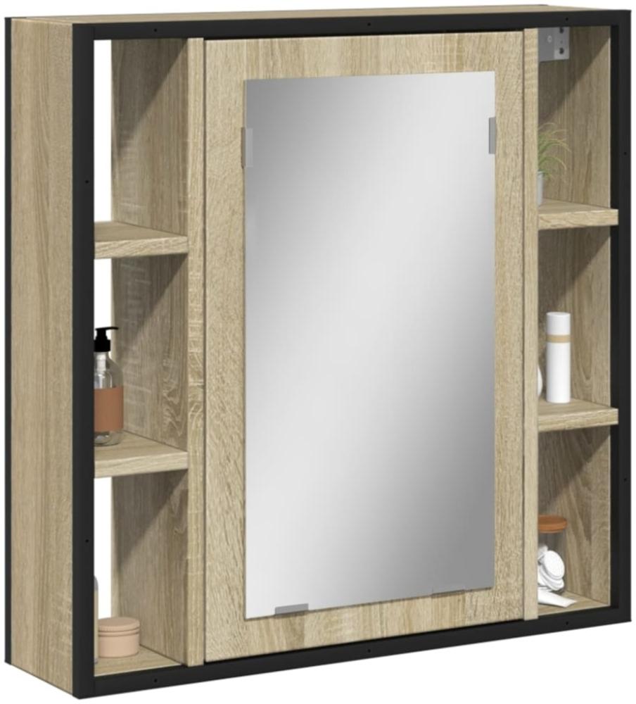 vidaXL Bad-Spiegelschrank Sonoma-Eiche 60x16x60 cm Holzwerkstoff Bild 1